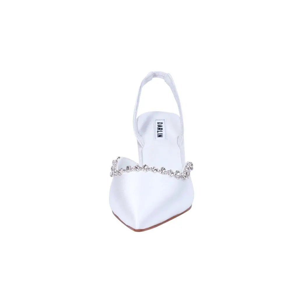 2 INCHES WHITE SLINGBACK - DARLIN
