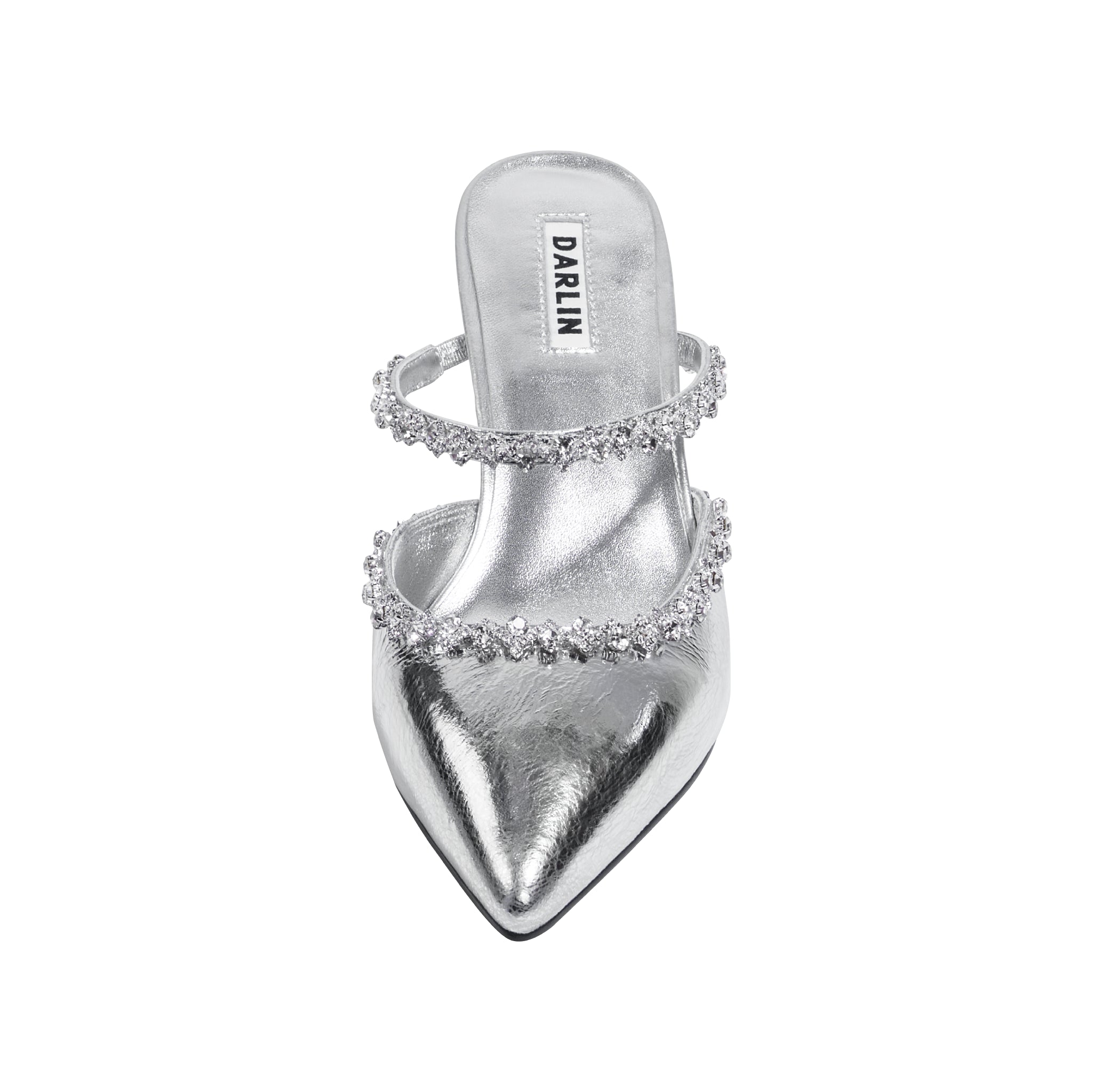 2 INCHES CRUNCHY SILVER LEATHER SIGNATURE